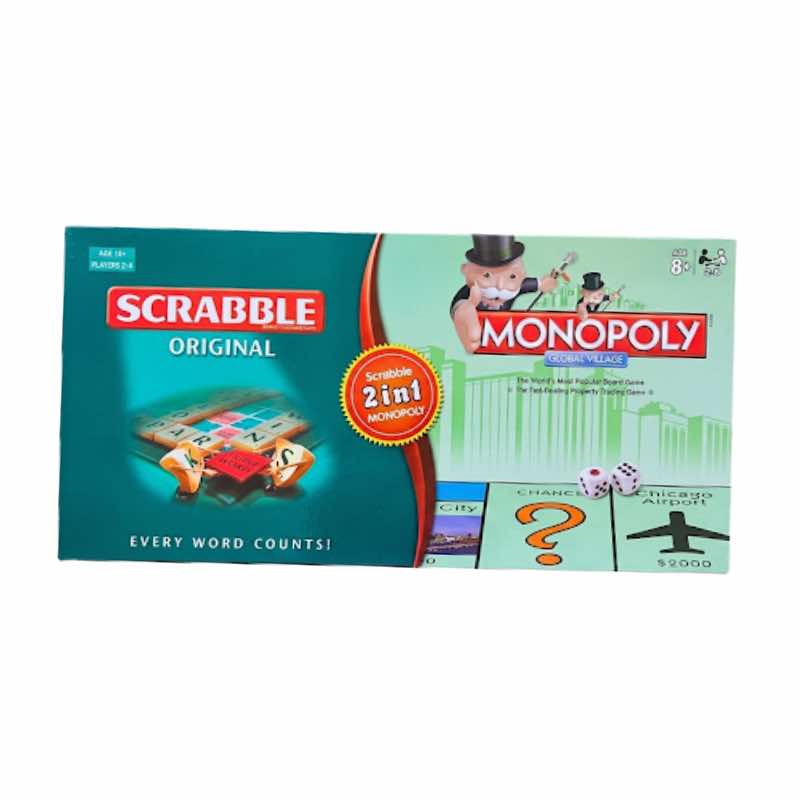 2in1 Scrablle & Monopoly Game