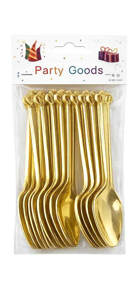 Party Spoon Gold Color 6Spoons Pack