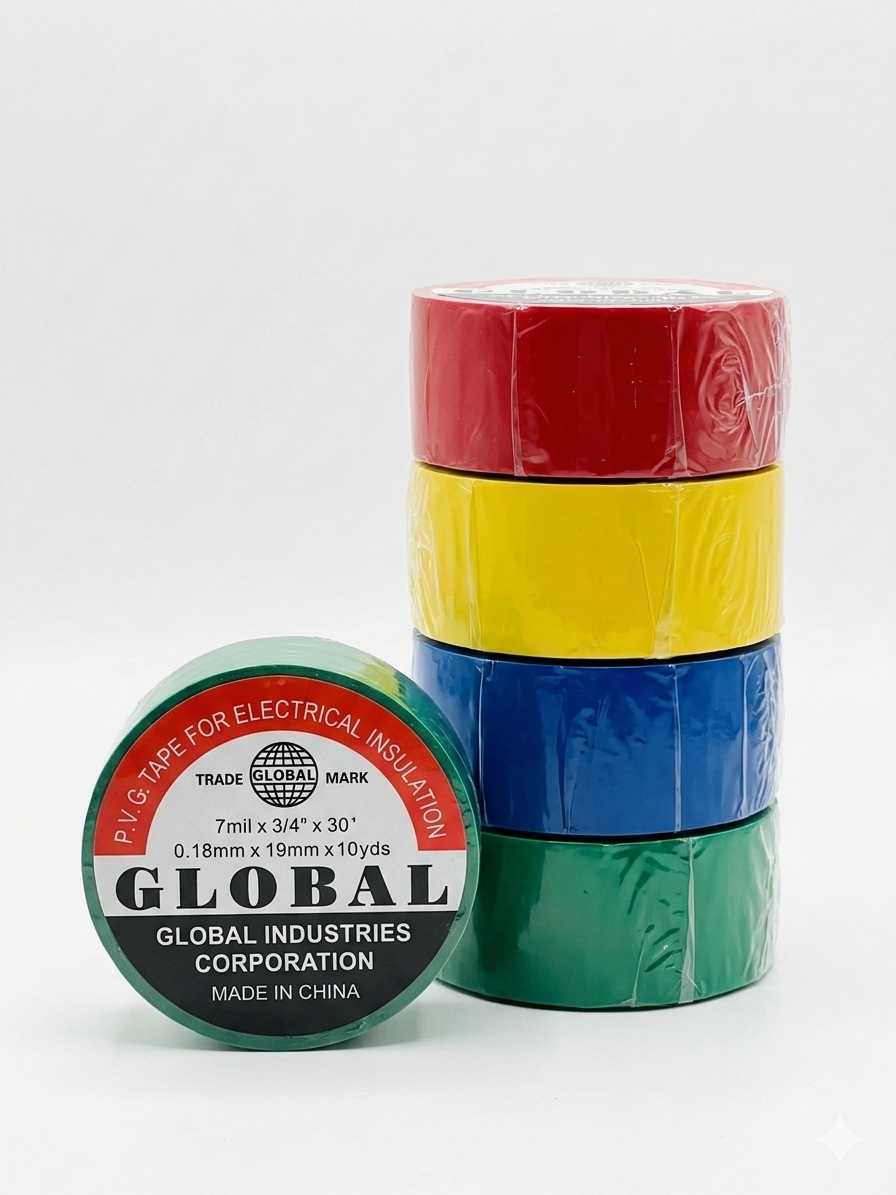 Global PVC Electrical Tape 5 Colors